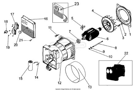 Part Location Diagram of 102277GS Briggs and Stratton Capacitor 20uf